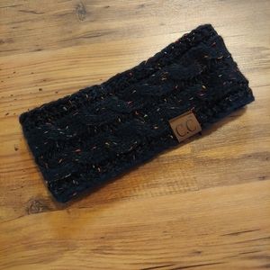 C.C Black Knit Headband One Size